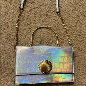 Beautiful Silver seashell bag !